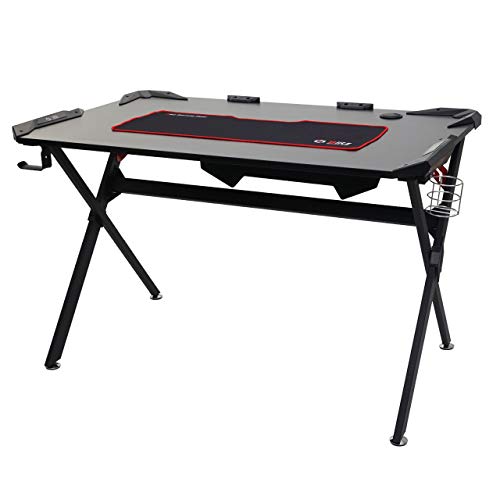Mendler Schreibtisch HWC-F11, Computertisch Jugend-Schreibtisch, Gaming 120x75cm MVG schwarz