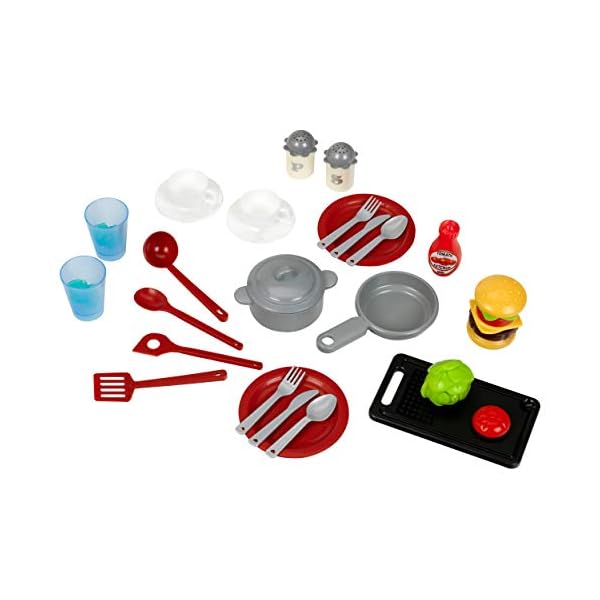 Theo Klein 7101 Miele Küche Wave Spicy I Liebevoll ausgestattete Küche mit modernen Spielgeräten I Inkl. Hamburger-Set I… – Bild 7