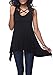 iGENJUN Women's V Neck Front Criss Cross Basic Flowy Tank Tops