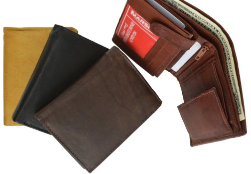 Leather Bi-fold Mens Wallet BD #518CF