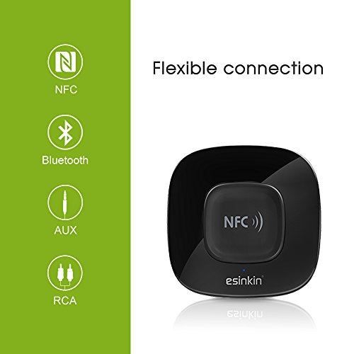 Esinkin Bluetooth Receiver, Bluetooth Audio Adapter( NFC Enabled ) for