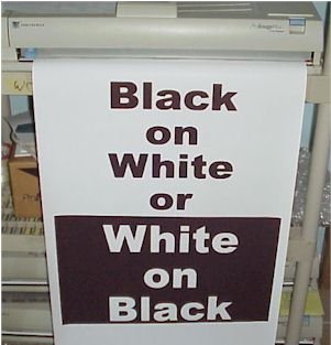 Variquest / Fujifilm / Varitronics Poster Paper (DTP) 36″ x 100′ rolls - Black on White