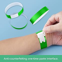 ASTARON 400 Pcs Green Paper Event Wristbands Arm