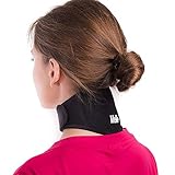 Mello Black Neck Pain Relief - Health Magnet Physical Therapy for Migraines Headache - Chronic Neck Stiffness Brace-Soft Cervical Support Collar - Comfortable Air, Car Travel