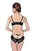 Women's Sexy Lace Edge Bowknot Briefs Underwear Panties Cotton + Lace (Black)