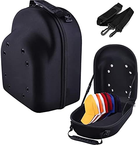 thumbnail image 2 of Hard Hat Case For Baseball Caps - Travel Hat Carrier & Organizer - Large Black 2 of 3