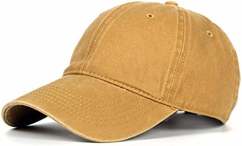 Low Profile Baseball Cap Men Women Plain Washed Cotton Adjustable Cap (10+ Colors)