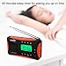 TIVDIO V-116 Portable Shortwave Radio with AM FM Transistor Support Micro-SD Card AUX Input MP3 Player Speaker Alarm Clock Sleep Timer(Black and Orange)