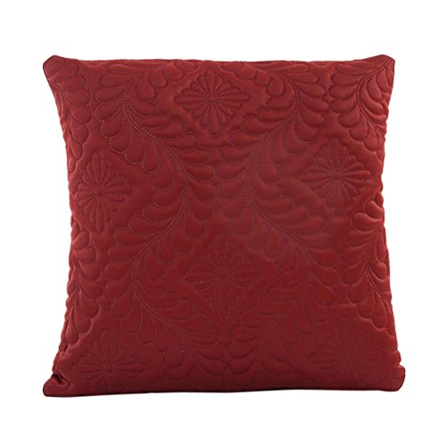 image for Pillow Case,Woaills Solid Square Waist Throw Cushion Cover 17x17 Pillo