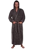 Alexander Del Rossa Long Cotton Hooded Robe image large