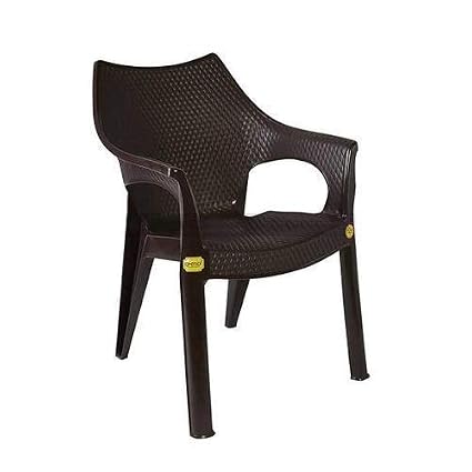 Anmol Plastic Chairs Arm Chairs (Brown) - Set of 2: Amazon.in: Home & Kitchen
