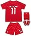 2019/2020 Home #11 Salah Football Futbol Long Sleeve Soccer Kids Jersey Shorts Socks Set Youth Sizes