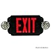 eTopLighting LED Exit Sign, Emergency Light Red Lettering Combo with Extra Face Plate, UL924, Double Side Light, Ceiling/Wall Mount, EL2BR-B-1