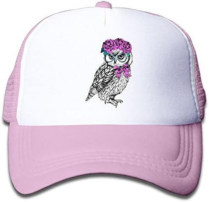 Rspwkg Cap Sugar Skull Owl Cartoon Child Funny Adjustable Mesh Cap Durable Unconstructed Polo Mesh Caps