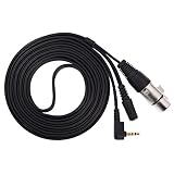 LyxPro XLR Female to TRRS 10 Feet Connects Professional XLR Microphones to iOS, iPhone, iPad, and iPod Includes Onput for Headphones - Long
