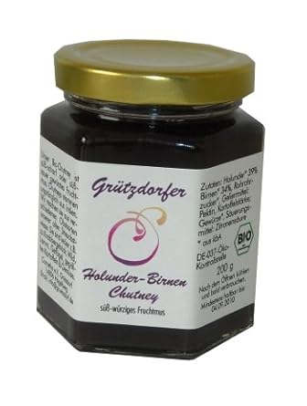 Bio Holunder Birnen Chutney Amazon De Lebensmittel Getranke