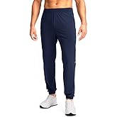 Soothfeel Men's Joggers with Zipper Pockets Golf Joggers Lightweight Sweatpants Athletic Workout Pants for Men Track 30" (Navy, XL)