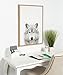 Kate and Laurel Sylvie Wolf Animal Print Black and White Portrait Framed Canvas Wall Art by Simon Te Tai, 23x33 Natural