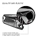 TOPFIRE Upgraded Front Grill for Jeep Wrangler Rubicon Sahara Sport JK/JKU 2007-2018 (Matte Black, with Logo)