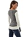 PattyBoutik Women Boat Neck Drop Shoulder Sweater (Ivory and Gray Small)
