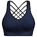 Women's Medium Support Strappy Sports Bra for Girls Ladies Running Gym Athletic