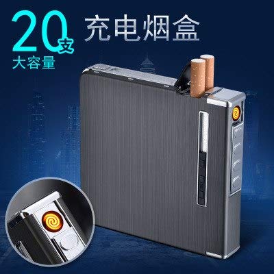 Party Favors - 20 Cigarettes Box Usb Cigarette Case With Cigar Lighter Packing Gift - Leather Cord Dual Fuel Lantern Inverter Quad Personalized Replacement Tools Butane Extension Dunhill