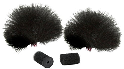 Rycote 065501 Lavalier Windjammer for Lavalier Mic Foams and Overcovers, Pair, Black