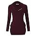 Simier Fariry Women's Long Sleeve Cowl Neck Pocket Slim T Shirt Knit Tunic Tops