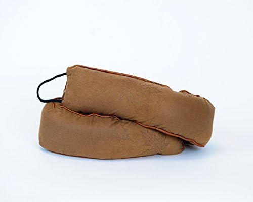 Monikas Marketplace 37" Decorated Weighted Under Door Draft Stopper | 1.4 pounds | Block Cold or Hot Air | Bonus Storage Bag (Dark Brown)