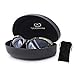 LARGE SUNGLASSES CASE - 2 Pieces Glasses Case Holder - Eyeglass Case Hard Shell - Soft Sunglasses Pouch with Large sunglass holder with Pouch & Cloth (AS113+CT8 Black-1)