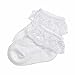 Epeius Baby-Girls Newborn Eyelet Frilly Lace Socks Princess White/Pink (Pack of 2)