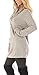 ETCYY Women's Long Sleeve Pullover Sweatshirt Button Cowl Neck Casual Tunic Tops,Gray,X-Large