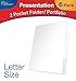 New Generation 2 Pocket Presentation Folder/Portfolio Heavy Duty Paper UV Glossy Laminated, 25 Folders per Pack in a Display Box, White