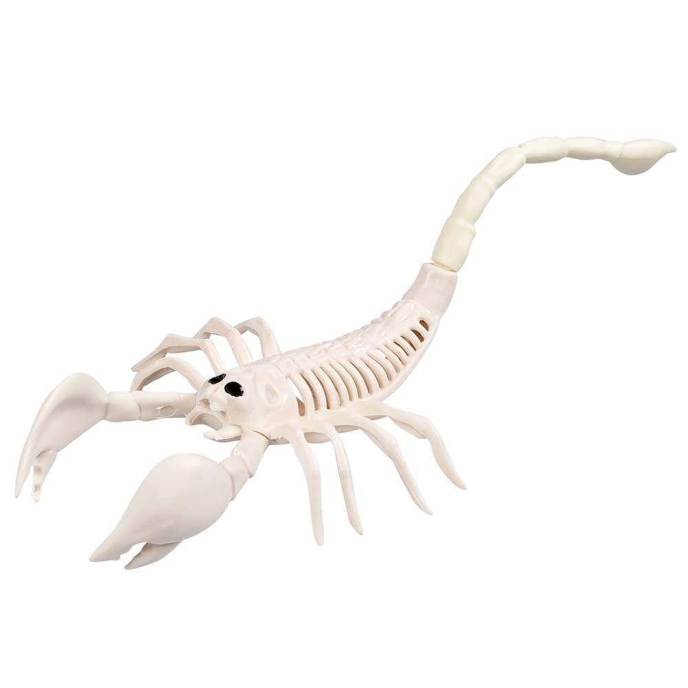 Boland Scorpion Skeleton Decoration – 31 cm Beige and Black Movable Dummy for Spooky Halloween, Carnival, and Themed Parties