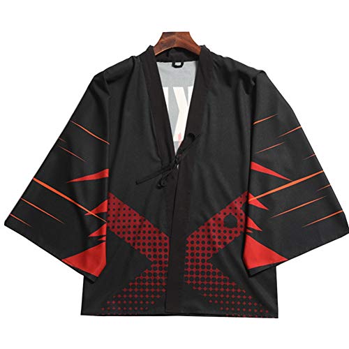 HomMall Anime My Hero Academia Bakugo Katsuki Cosplay Yukata Outerwear Haori Coat Outfit Cosplay Costume(Medium)