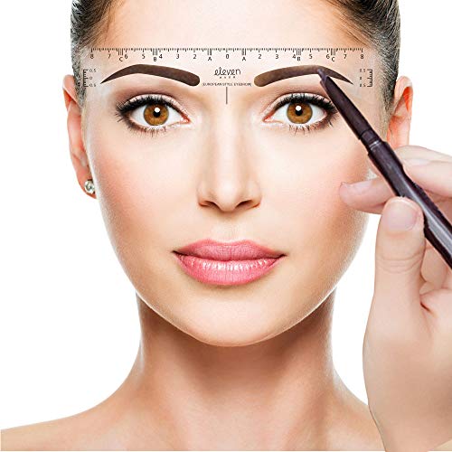 ELEVEN EVER Eyebrow Ruler Sticker, 50Pcs Eyebrow Shapes Disposable Eyebrows Ruler Stickers Adhesive Eyebrow Microblading Ruler Guide Makeup Tool (European Style Eyebrow) ... - Thumbnail 5