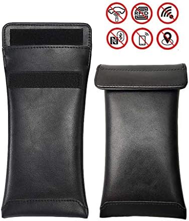 LEOKE Faraday Bags for Phones, Cell Phone Signal Blocker, Mobile Phone Anti-tracking Anti-spying Anti Radiation GPS Rfid Signal Blocker Case Bag Handset Function Bag