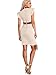 Ninimour Women Formal Ruffle Sleeve Tie Front Neck Party Dress XL White