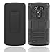 LG G3 Case (5.5 inch), Zenic(TM) Hybrid Dual Layer Armor Defender Full-Body Protective Case Cover with Kickstand & Belt Clip Holster Combo for LG G3 (Black)