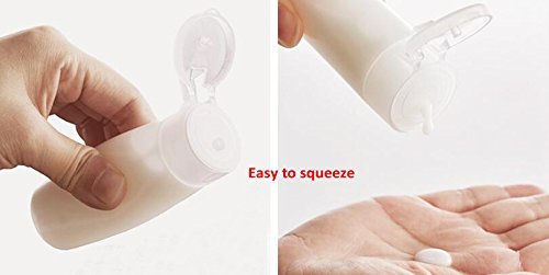 2PCS 100ML 3.3oz Clear Empty Travel Refillable PE Plastic Soft Tubes Bottle Emulsion Packing Case Make up Cosmetics Container For Facial Cleanser Shampoo Cleanser Shower Easy To Squeeze