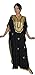 Moroccan Caftan Hand Made with Gold Hand Embroidery Long Length Black