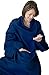 KC Caps Super Soft Fleece Blanket with Sleeves and Pocket, Super Cozy Microplush Wearable Throw for Women and Men Adult Comfy Throw Robe, 53