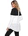 Sherosa Women's Autumn Lace Inset Long Sleeve Flattering Tunic Tops T-Shirt (Black,XL) …