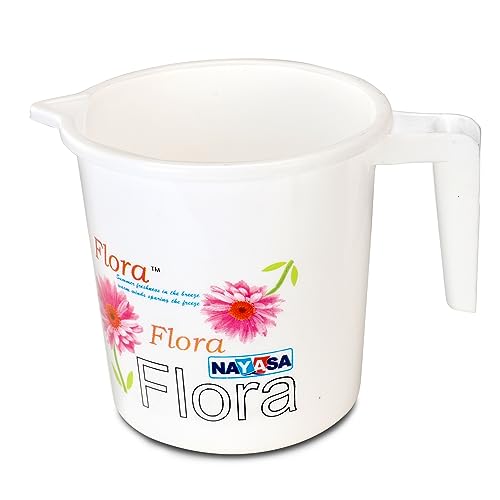 Nayasa Bathroom Set of 2 | 18Ltr Bucket + 1.5ltr Mug | Ideal fro Daily use | Clean Classy Look for All Furniture Type Houses | Plastic Bathroom Set | Bucket Set | Strong Durable | Pink 2