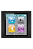 Premium Black Soft Silicon Gel Skin Case Cover for the Apple iPod Nano 6 Gen, 6th Generation