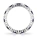 Metal Factory Sz (8) 3.50MM Sterling Silver 925 White & Blue CZ Eternity Engagement Wedding Band Ring