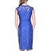 Stanzino Women's 2609BLUES Sleeveless Lace Dress, Blue, S