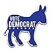 Vote Democrat Donkey Shaped Yard Sign, 22 inch x 22 inch with Stakes