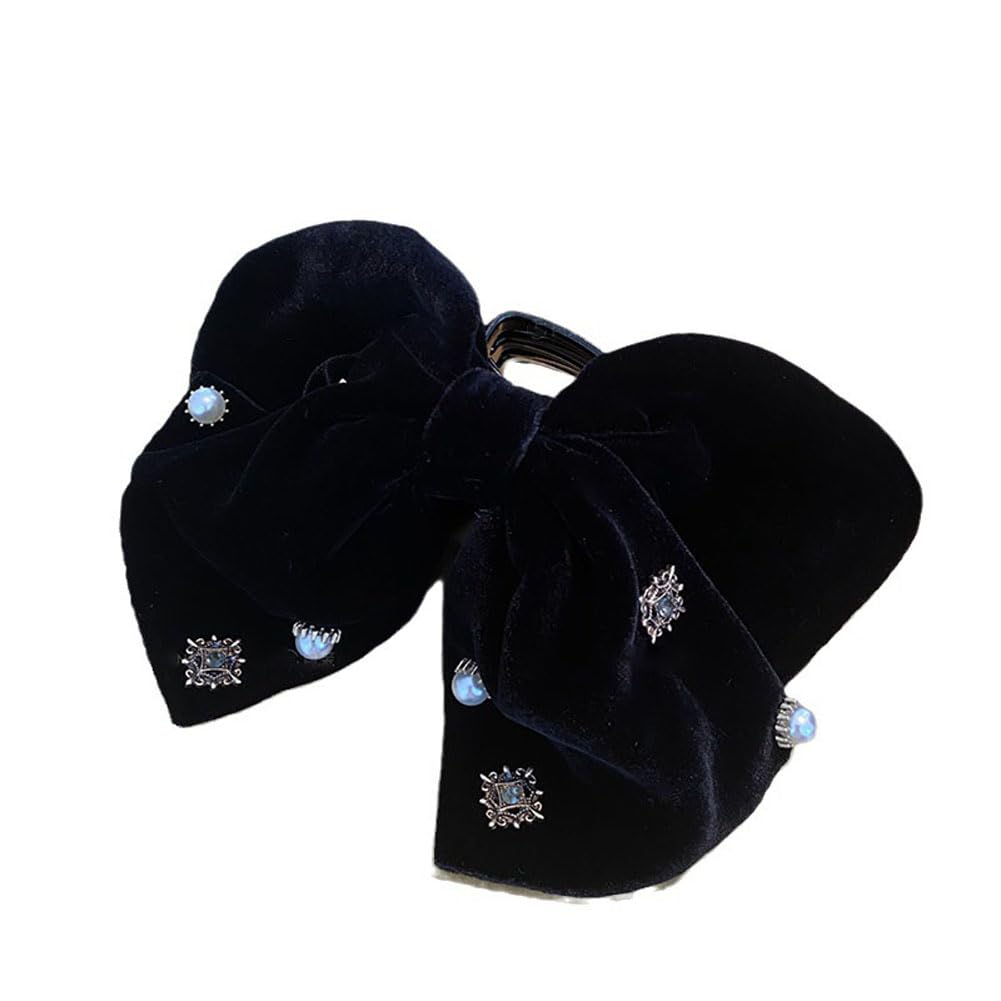 gaobaozhu Vintage Satin Bow Hair Barrettes Bow Hair Clips French Hair Clip Hair Clip with Long Ribbon Barrettes Clip for Girls Women Bowknot Hair Accessories