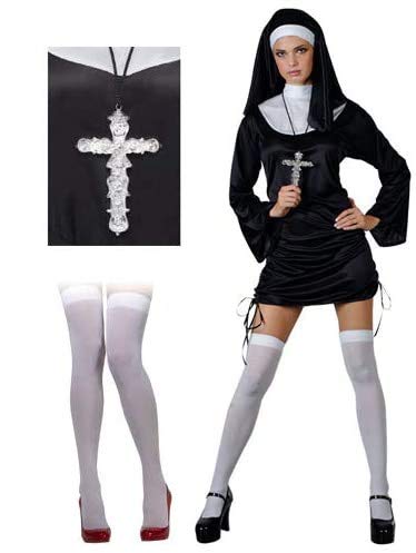MFD Ladies Naughty Nun XL + Stockings + Cross